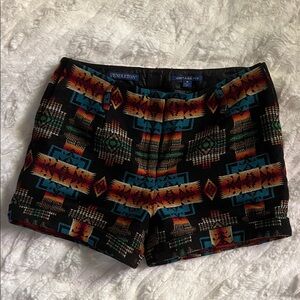 Pendleton Women's Vintage Fit Aztec Wool Shorts size 8